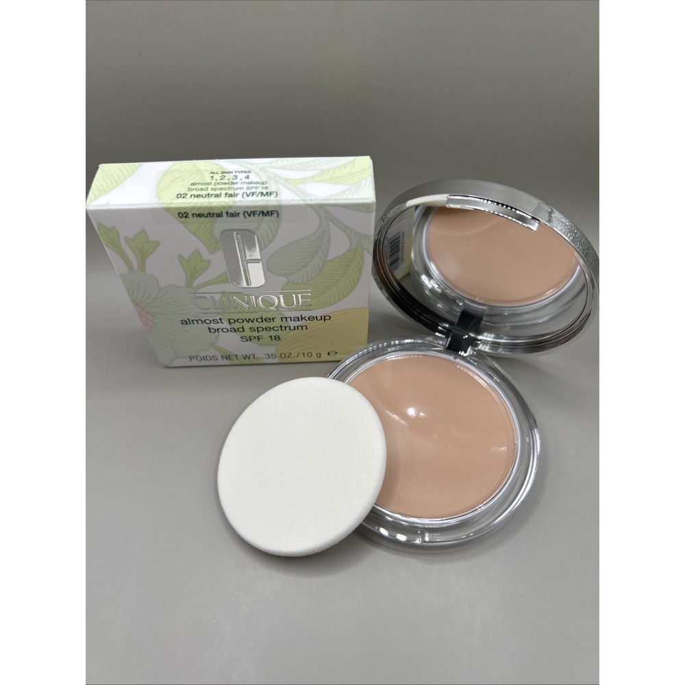 Clinique Almost Powder Makeup Broad Spectrum SPF 18 02 Neutral Fair(VF/MF) .35oz - Picture 2 of 9